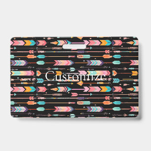 Multicolor Arrow Pattern Thunder_Cove ID Badge