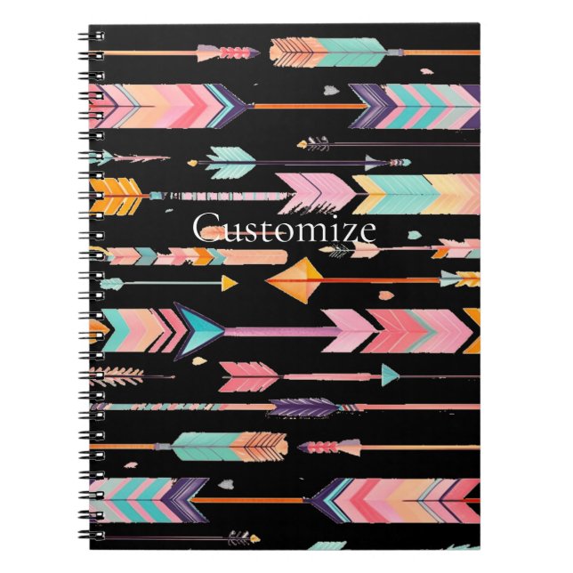 Multicolor Arrow Pattern Thunder_Cove Notebook (Front)