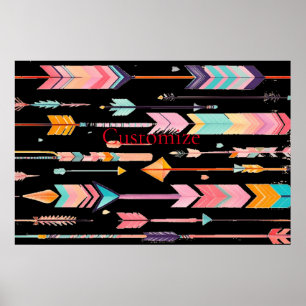 Multicolor Arrow Pattern Thunder_Cove Poster