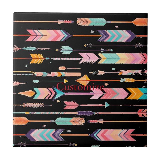 Multicolor Arrow Pattern Thunder_Cove Tile (Front)