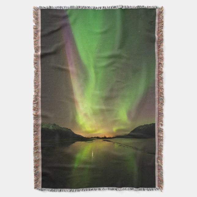 Multicolor Aurora Throw Blanket (Front Vertical)