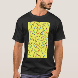 Multicolor Australian Bin Chicken Bird Pattern On T-Shirt