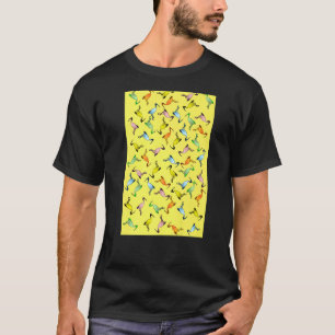 Multicolor Australian Bin Chicken Bird Pattern On T-Shirt
