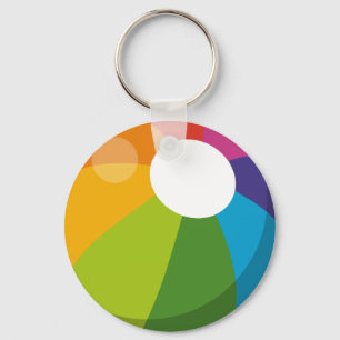Multicolor Beach Ball Key Ring