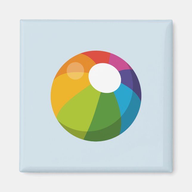 Multicolor Beach Ball Magnet (Front)