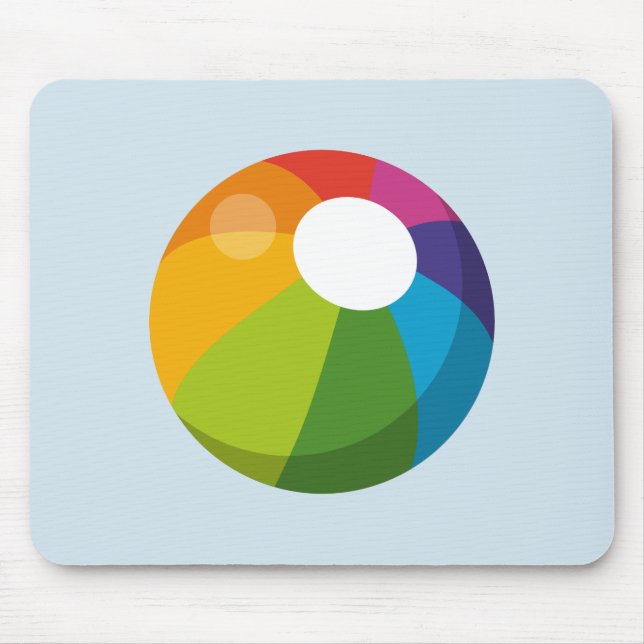 Multicolor Beach Ball Mouse Mat (Front)