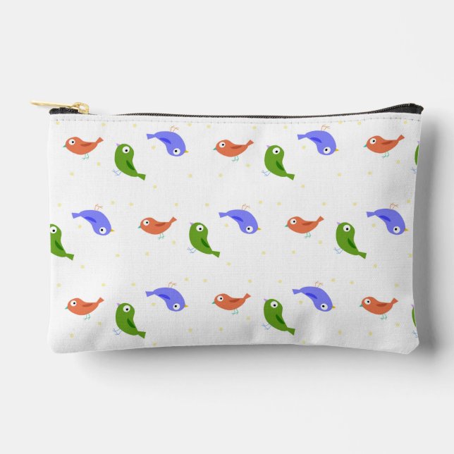 Multicolor birds accessory pouch (Front)