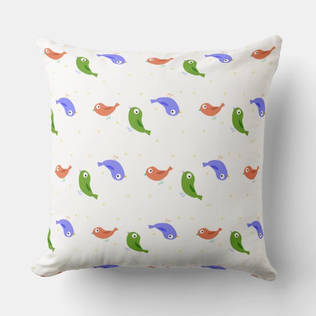 Multicolor birds cushion (Front)