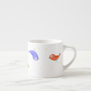 Multicolor birds espresso cup