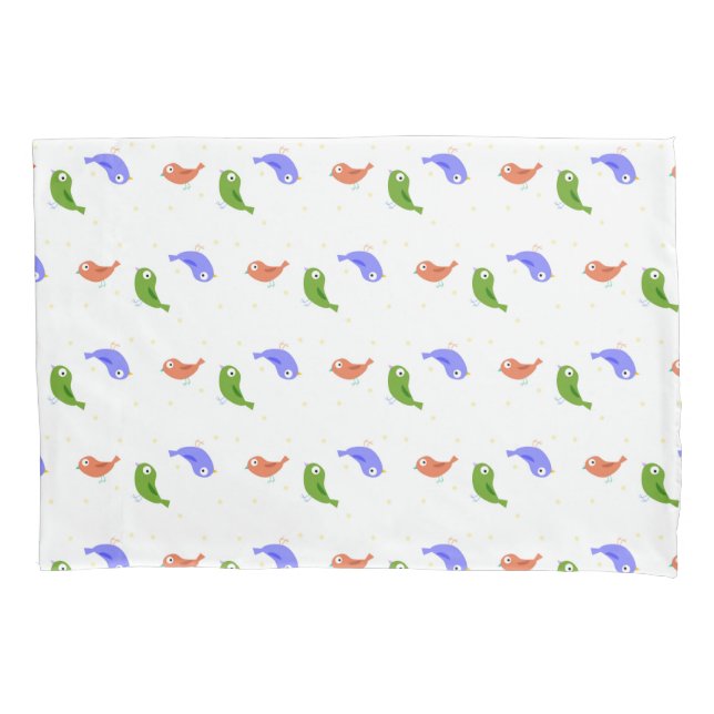 Multicolor birds pillowcase (Front)