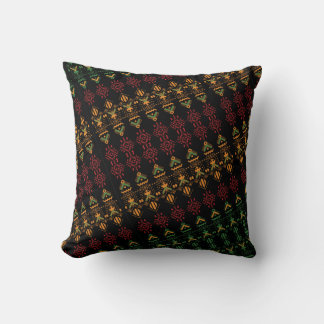 Multicolor Black History Month Geography  Cushion