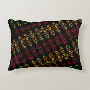 Multicolor Black History Month Geography Decorative Cushion