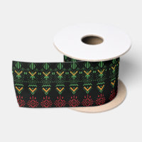 Multicolor Black History Month Geography Ribbon 
