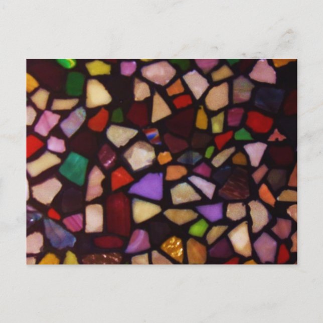 Multicolor Black Mosaic Postcard (Front)