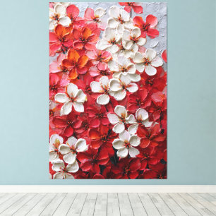 Multicolor Blossoms Impasto Wall Art