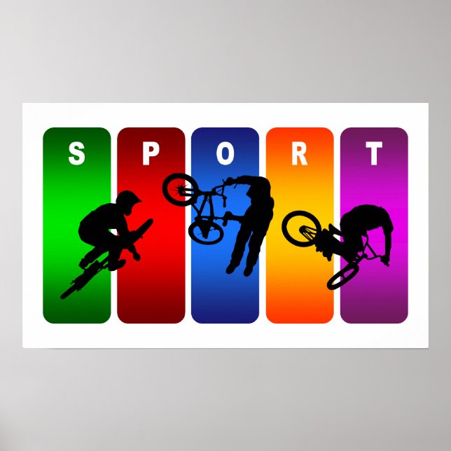 Multicolor BMX Emblem Poster (Front)