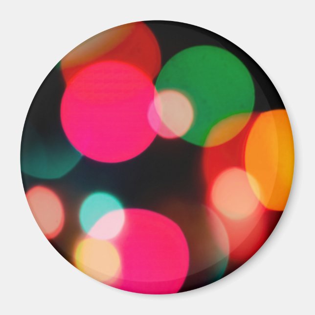 Multicolor Bokeh Party Magnet (Front)
