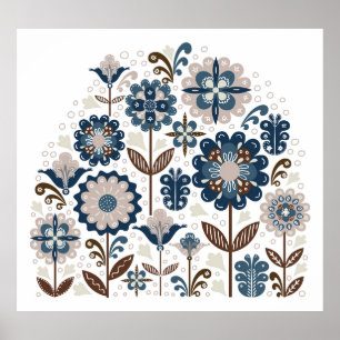 Multicolor Bouquets: Hand Drawn Poster