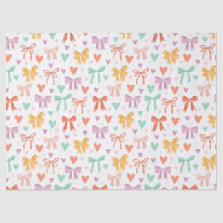 Multicolor Bows & Hearts Gift Wrapping Tissue Paper
