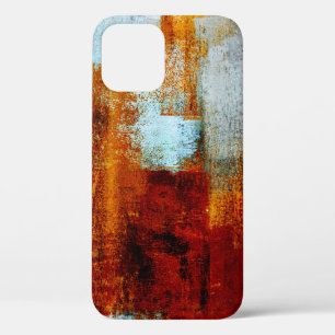 Multicolor brush strokes in oil structure. Grunge  iPhone 12 Case