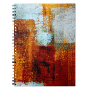 Multicolor brush strokes in oil structure. Grunge Notebook
