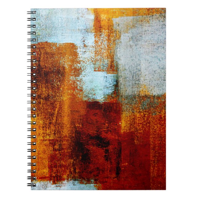 Multicolor brush strokes in oil structure. Grunge  Notebook (Front)