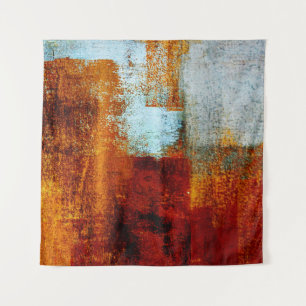 Multicolor brush strokes in oil structure. Grunge Tapestry