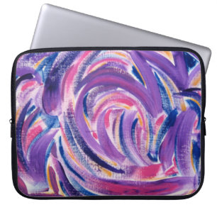 Multicolor Brushstrokes - Abstract Art Laptop Sleeve