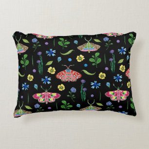 Multicolor Butterflies: Bright Seamless Pattern Decorative Cushion