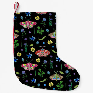 Multicolor Butterflies: Bright Seamless Pattern Small Christmas Stocking