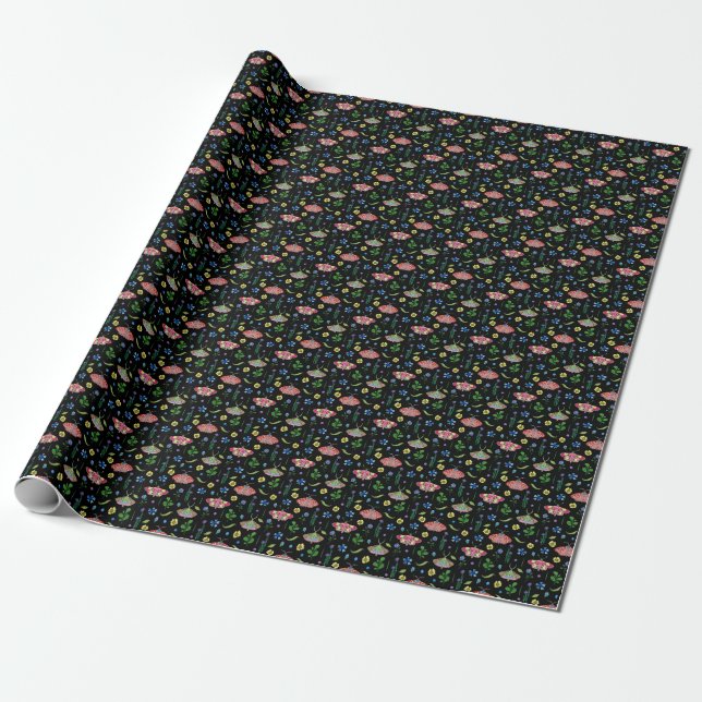 Multicolor Butterflies: Bright Seamless Pattern Wrapping Paper (Unrolled)