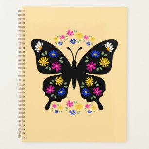 Multicolor Butterfly Floral T-Shirt Planner