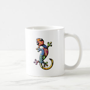 Multicolor Calico Climbing Gecko Lizard Coffee Mug