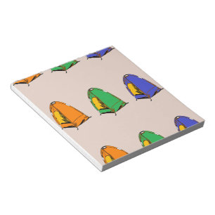 Multicolor camp tents notepad