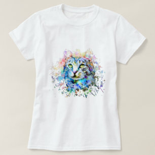 Multicolor Cat 674 T-Shirt