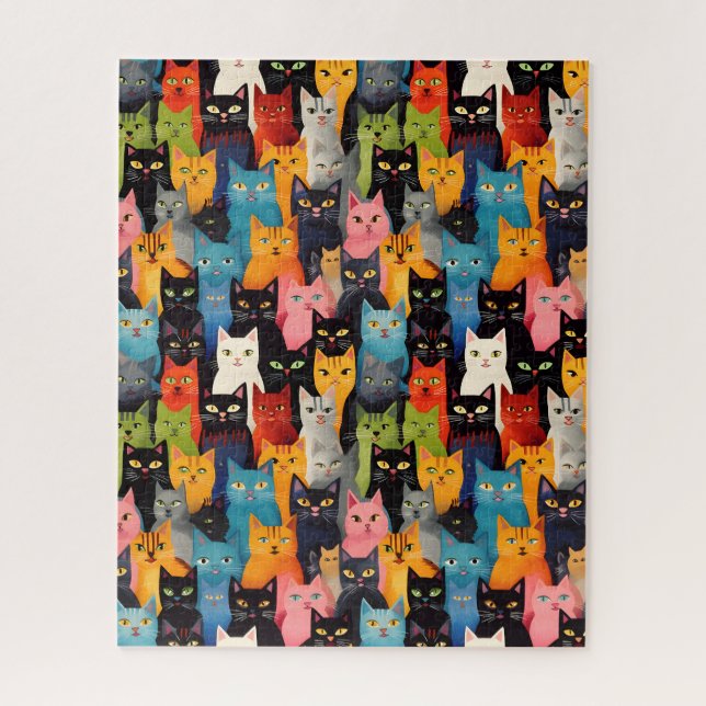 Multicolor Cats Puzzle (Vertical)
