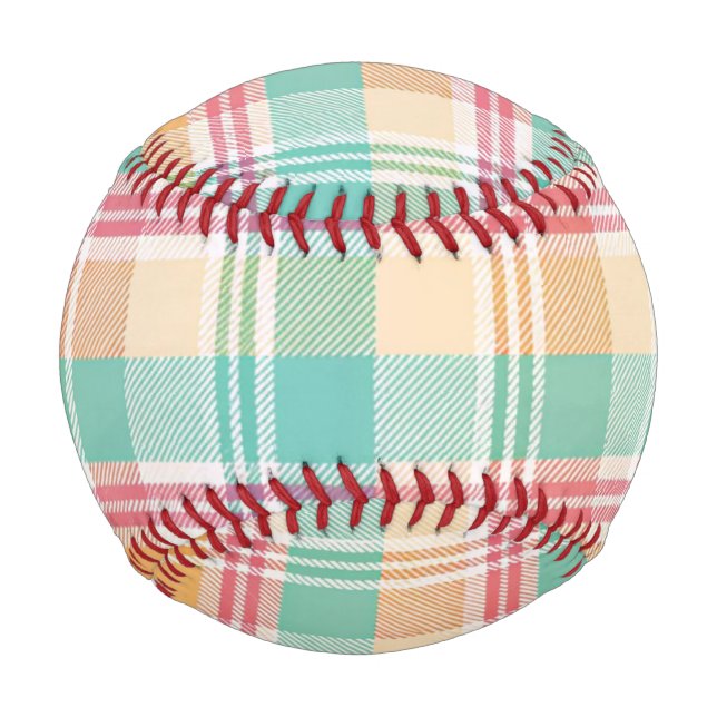 Multicolor Chequered Plaid Baseball (Front)