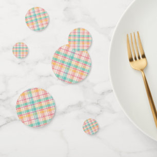 Multicolor Chequered Plaid Confetti