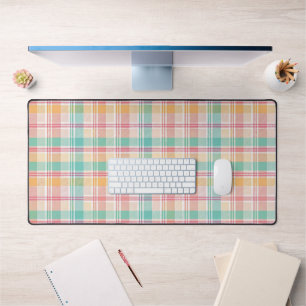 Multicolor Chequered Plaid Desk Mat