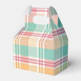 Multicolor Chequered Plaid Favour Box
