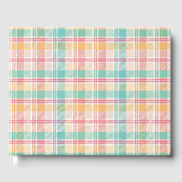 Multicolor Chequered Plaid Guest Book