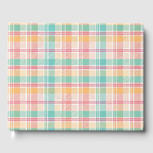 Multicolor Chequered Plaid Guest Book