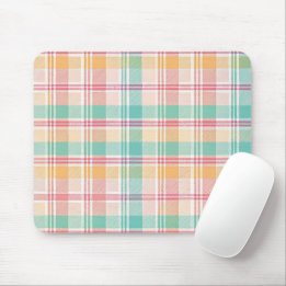 Multicolor Chequered Plaid Mouse Mat