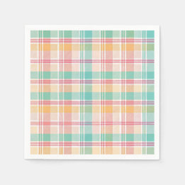 Multicolor Chequered Plaid Napkin