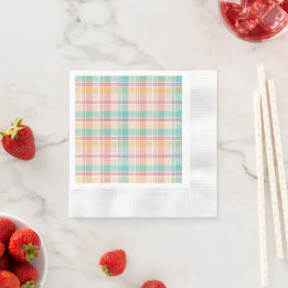 Multicolor Chequered Plaid Napkin