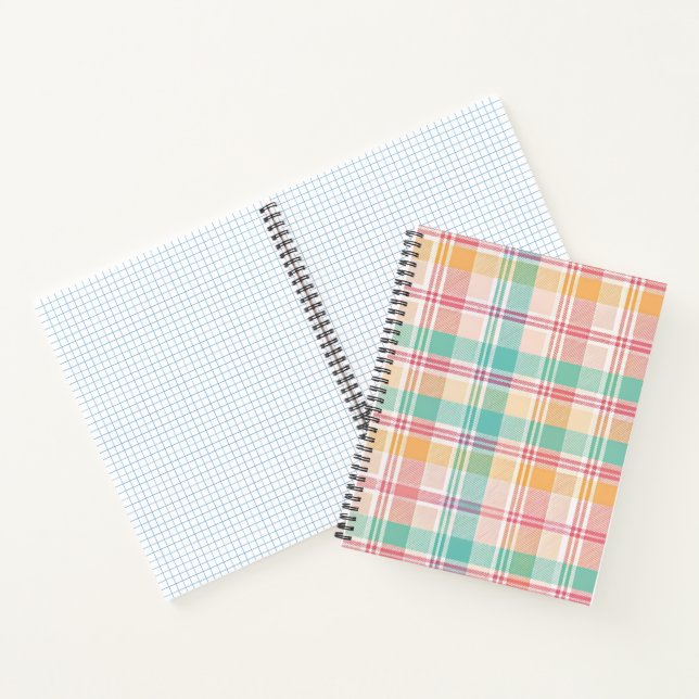 Multicolor Chequered Plaid Notebook (Inside)