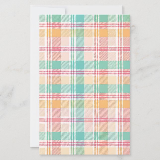 Multicolor Chequered Plaid Scrapbook Paper (Front)
