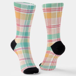 Multicolor Chequered Plaid Socks