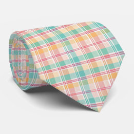 Multicolor Chequered Plaid Tie