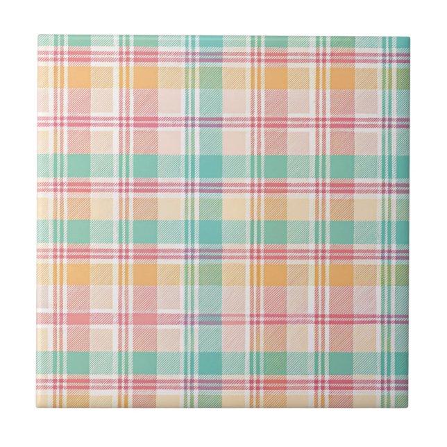 Multicolor Chequered Plaid Tile (Front)